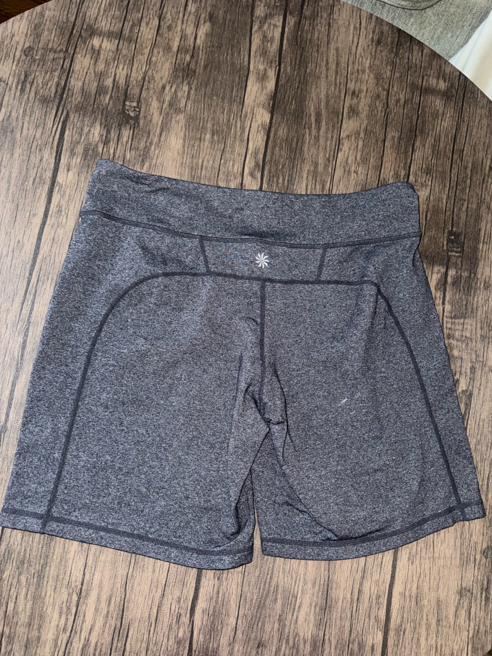 Athleta Women's Charcoal Gray Bike Shorts in Medium Petite